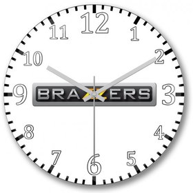 Resim Brazzers Logo Duvar Saati Bombeli Gercek Cam 