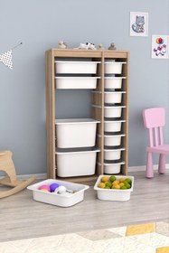 Resim Montana XS 14 Sepetli Çok Amaçlı Oyuncak Dolabı Sonomo Beyaz 