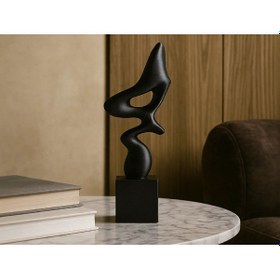 Resim 15cm Modern Soyut Siyah Heykel Hediyelik Ev Ofis Masa Dekoru 