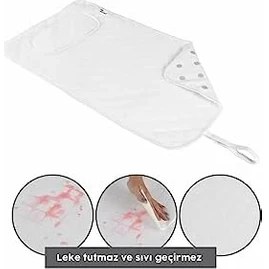 Resim Çanta Boy Bebek Alt Açma Pedi, Sıvı Geçirmez, Leke Tutmaz, Puantiyeli, Gri, 40X70CM 