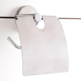 Resim Banora Runa Kapaklı Tuvalet Kağıtlığı, Paslanmaz Metal, Krom 