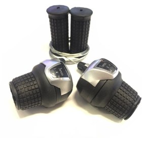 Resim OEM Bisiklet Vites Kolu Çevirmeli Göstergeli 7 Lı Saıguan 