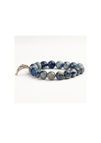 Resim Lapis Lazuli Doğal Taş Bileklik 10 Mm Evrenin Dili Renkli 