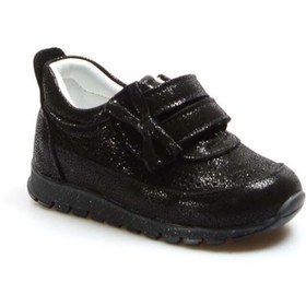 Resim Ayakkabıhane İçi Dışı Hakiki Deri Siyah Simli Kız Çocuk Spor Sneaker Ayakkabı AH078372103 