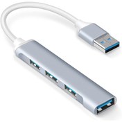 Resim NovStrap Usb Çoğaltıcı Çoklayıcı 4 Port Usb 3.0 Hub Slim Adaptör Splitter Pc Laptop Notebook Için 