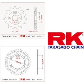 Resim Rk Dişli Seti 36t-14t Honda Cbr 250 R 14-18, Cbr 250 R Abs 14-18 