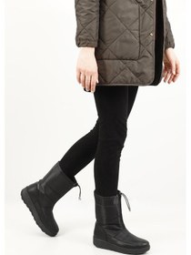 Resim Gönderi R Siyah Fermuarlı Termo Taban Comfort Kar Botu Siyah 