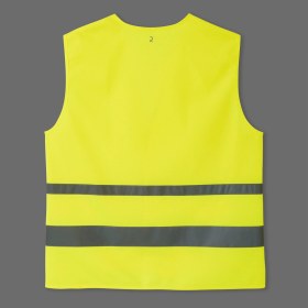 Resim Decathlon Btwin Yetişkin Reflektörlü Yelek Sarı Neon Geniş Kesim ve 100% Polyester ile Konforlu Kullanım 