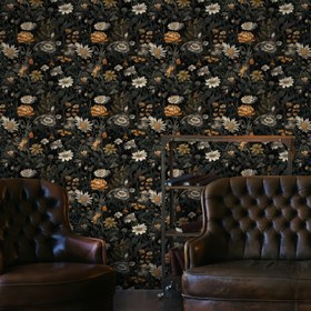 Resim 1 adet Retro Çiçek Duvar Kağıdı - Boho Tarzı, Kendinden Yapışkanlı Vinil, Çıkarılabilir, Dolap, Mobilya, Yatak Odası, Banyo, Mutfak Dekoru, Yatak Odası Duvar Dekoru için Mükemmel | Çiçek Deseni | Kolay Kurulum, Duvar Dekorasyonları 