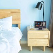 Resim Hava Tahmini, Sıcaklık & Nem Göstergeli Sessiz Dijital Alarm Saati - Gece Işığı, Uyku Fonksiyonu - Yatak Odası Dekoru & Tatil Hediyeleri için Mükemmel, Yatak Odaları için Alarm Saatleri 