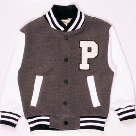 Resim Puledro Nakış Logolu Unisex Çocuk Kolej Bomber Ceket 