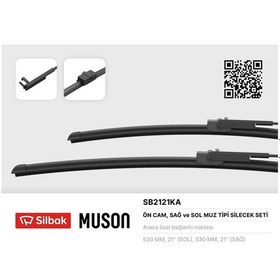 Resim Sılbak Sb2121ka - Silecek Süpürgesi 530/530mm Muz Tipi Skoda Sup 