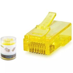 Resim Nodar Nd2400 Cat6 Konnektör Ezrj45 100lü Plastik Kutu Sarı 
