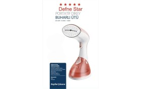 Resim Defne Star Dikey Buharlı Ütü 1300 Watt Seyahat Tipi Kırışık Giderici Alüminyum Taban 