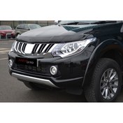 Resim Genel Markalar Mitsubishi L200 2015 - 2019 Ön Kaput Koruyucu Rüzgarlığı Piano Black 3.2 Mm Kalın Plastik 