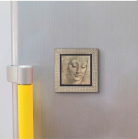 Resim Baş Etüdü Leonardo Da Vinci Baskılı Mdf Magnet 7x7 55 