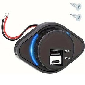 Resim Honeybeeshop Clelo 12v Usb C Soket Çift Pd3.0 Qc3.0 24w 24v Araba Usb Portu Tip C 1 Takım 