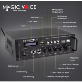 Resim MagicVoice MV-520 2X15WATT Usb/sd/bluetooth Trafosuz Anfi 