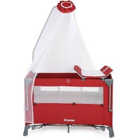 Resim Yoyko Exclusive Comfort 8-in-1 Anne Yanı Park Yatak & Oyun Parkı 70x110 - Bordo 