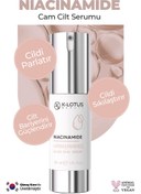 Resim K-lotus sıkılaştırıcı ve cilt bariyerini güçlendirici niacinamide cam cilt serumu 30 ml 