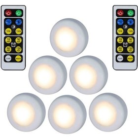 Resim Sınır Ötesi Özel Tedarik 3 Renkli Buz Hokeyi Lambası Beyaz Sıcak İnfrared Uzaktan Kumanda Ayarlanabilir Zamanlayıcı Gece Lambası Patai Dolap Lambası Toptan Altı Işık Ve İki Mesafe Diğer 