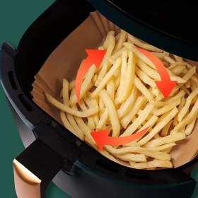 Resim MiraLive Büyük Boy Air Fryer Fritöz Pişirme Kağıdı 50 Adet 