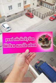 Resim SARANG Pembe Üzgün Hamster Araba Magnet Aksesuar 
