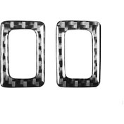 Resim 2 Adet Araba Karbon Fiber Koltuk Isıtma Düğme Çerçevesi Mazda Rx8 2004-2008 İçin Dekoratif Etiket, Sol Ve Sağ Sürücü Evrensel 1 Adet 