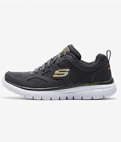 Resim Skechers Lite - Weight Qtr Overlay W/two Erkek Gri Spor Ayakkabı 52635 Char 