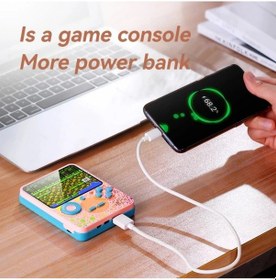 Resim Mini Taşınabilir Oyun Konsolu 3.5 İnç Ekran Çift Konsol Adet Retro Oyun Powerbank Özellikli 