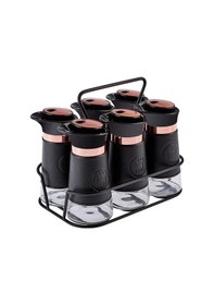 Resim Karaca Latin Deri 6'lı Cam Baharat Takımı 