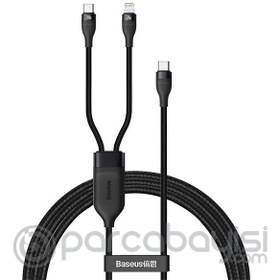 Resim Baseus Flash Series Hızlı Şarj 100W 2in1 Başlık Type-C Kablo iPhone Lightning - Type-C 1.2m 