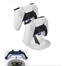 Resim Comse Ps5 Dualsense Joystick Şarj Standı Işıklı Şarj Istasyonu Beyaz HBP-256 