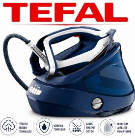 Resim Tefal GV9812 Pro Express Vision Buhar Kazanlı Ütü 3000 Watt 700 gr Şok Buhar Geniş Su Haznesi Hassas Kumaşlarda Güvenli ve Konforlu Ütü Deneyimi 