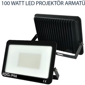 Resim Genel Markalar 100 Watt Led Projektör Ip65 Dış Mekan Led Aydınlatma Armatürü Yeşil Işık 