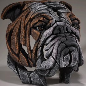 Resim Abstract Bulldog Sculpture, Geometric Bulldog Head Statue, Bulldog Head Sculpture, Polyester Bulldog Wall or Shelf Sculpture, Bulldog Decor - Object-13 