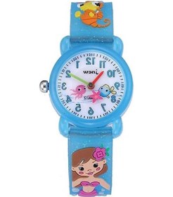 Resim Novahub A335-86261 Çocuk 3d Silikon Karikatür Deniz Kızı Su Geçirmez Kuvars İzle Mavi Çok Renkli, Kullanışlı Su Geçirmez Saat Çok Renkli 