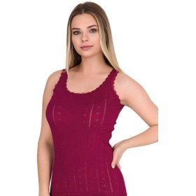 Resim Kit İç Giyim Berrak 8049 4'lü Kalın Askılı Kadın Atlet Bordo 