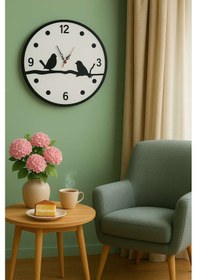 Resim Yeni Tasarım Modern Duvar Saati Şık Ve Kalite Bir Arada No:1020 Beyaz 