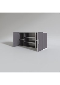 Resim Kenzlife hazır mutfak honnor32 gri 060*120*32 mutfak banyo dolabı kapaklı raflı 