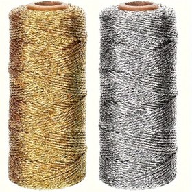 Resim Altın & Gümüş Metalik Şerit, 99.67 metre, El Yapımı DIY Kurdele, Noel Dekoru, Hediye Sarma, Süsler, Parti Malzemeleri, Sanat El Sanatları & Dikiş Malzemeleri, Babalar Günü, Anneler Günü, Mezuniyet, Noel, Yılbaşı İçin Şenlikli, Güç Gerekli Değil, Tüy Yok 