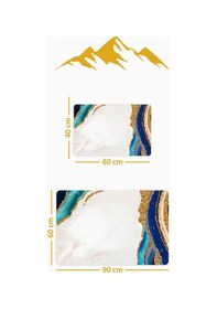 Resim Yıkanabilir Kaymaz Tabanlı Modern Desenli 2'li Banyo Paspas Takımı Bps0028 Renkli 