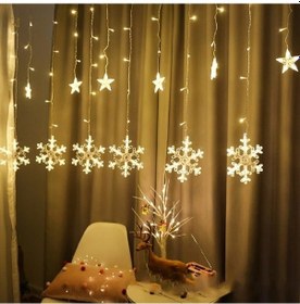 Resim Gün Işığı Salkım Led Işık Kar Tanesi Salkım Işık Yılbaşı Işığı Yılbaşı Süsleme Işığı 220v Eklemeli Gün Işığı 