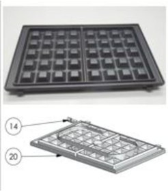 Resim Arçelik K 2371 Mini - Bkk 2124 Mini Waffle Plakası (YEDEJ PARÇADIR) 