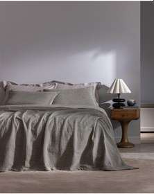 Resim Madame Coco Feolette Çift Kişilik Yatak Örtüsü - Mint Yeşili Yeşil 