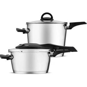 Resim Procook Düdüklü Tencere Seti 4 ve 6 Lt, Çelik 