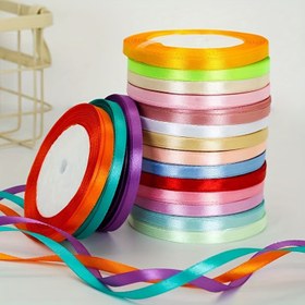 Resim Premium Saten Kurdele 0.6cm Genişliğinde - Saç Örgüsü, Düğün Hediyeleri, Hediye Paketleme & El İşleri için Çeşitli Renkler 