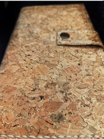 Resim Vegan Mantar Derisinden Telefon Bölmeli Altın Işıltılı Kadın Clutch Cüzdan Altın - Bej 