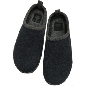 Resim Gezer Keçe Kaymaz Sessiz Tabanlı Erkek Ev Terliği 