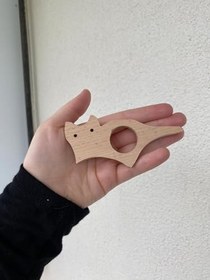 Resim El Yapımı Ahşap Kitap Sayfa Tutucu I Okuma Yardımcısı-Doğal Çam Ağacı 